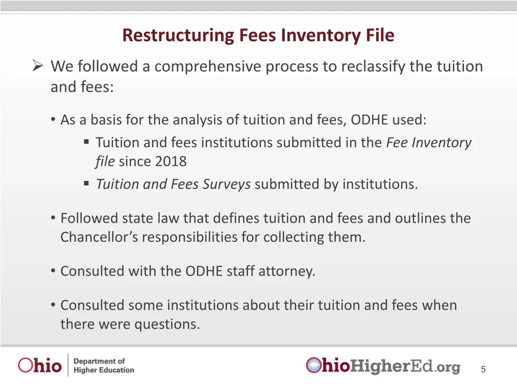 restructuring fees inventory file 3