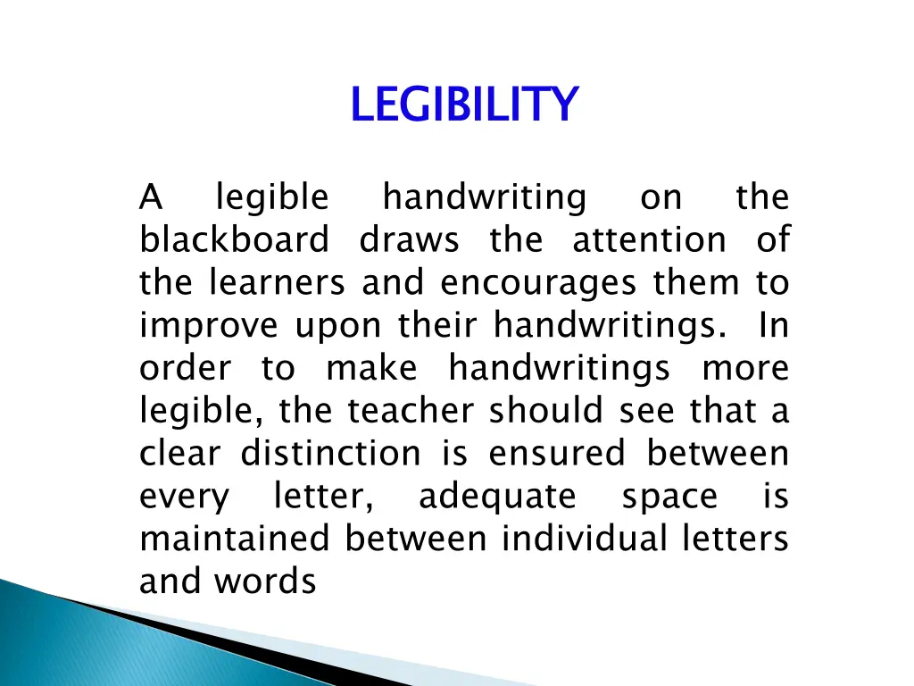 legibility