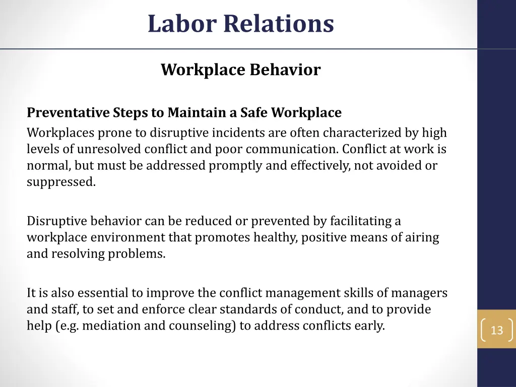 labor relations 11