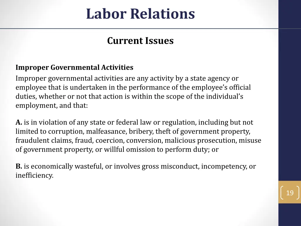 labor relations 17