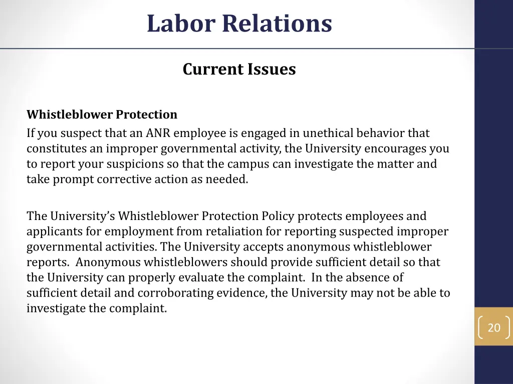 labor relations 18