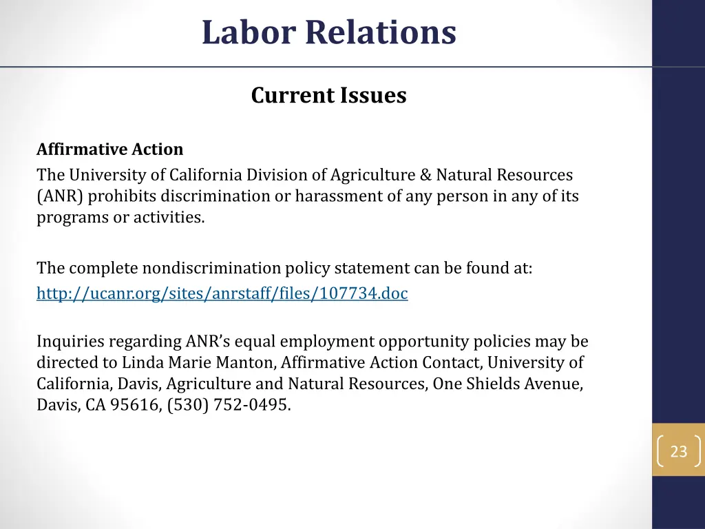 labor relations 21