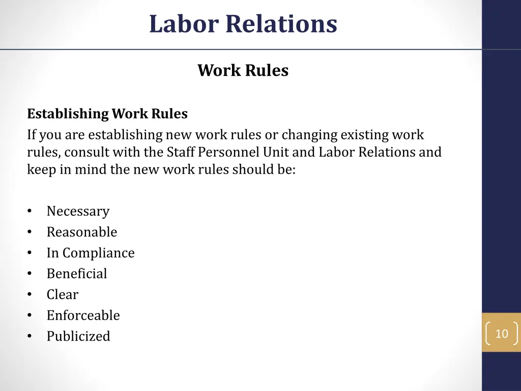 labor relations 8