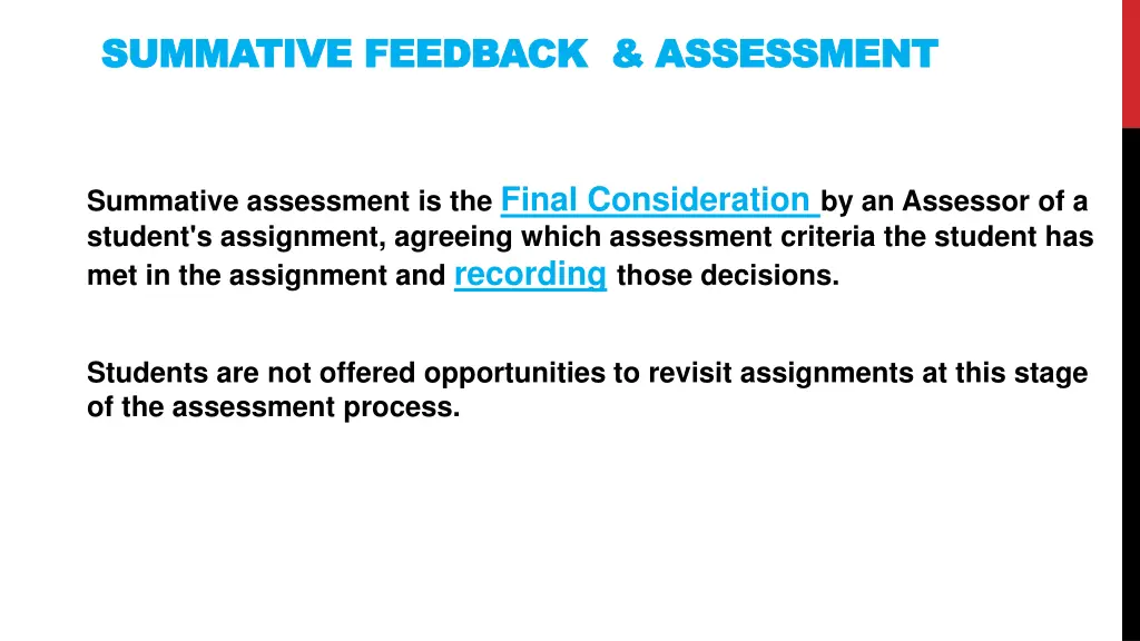 summative feedback assessment summative feedback