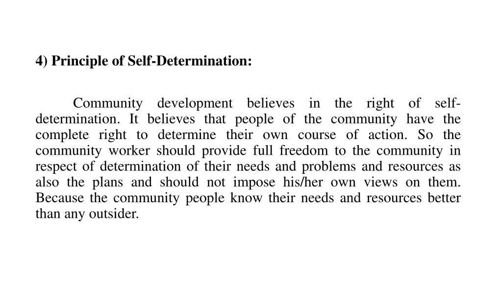 4 principle of self determination