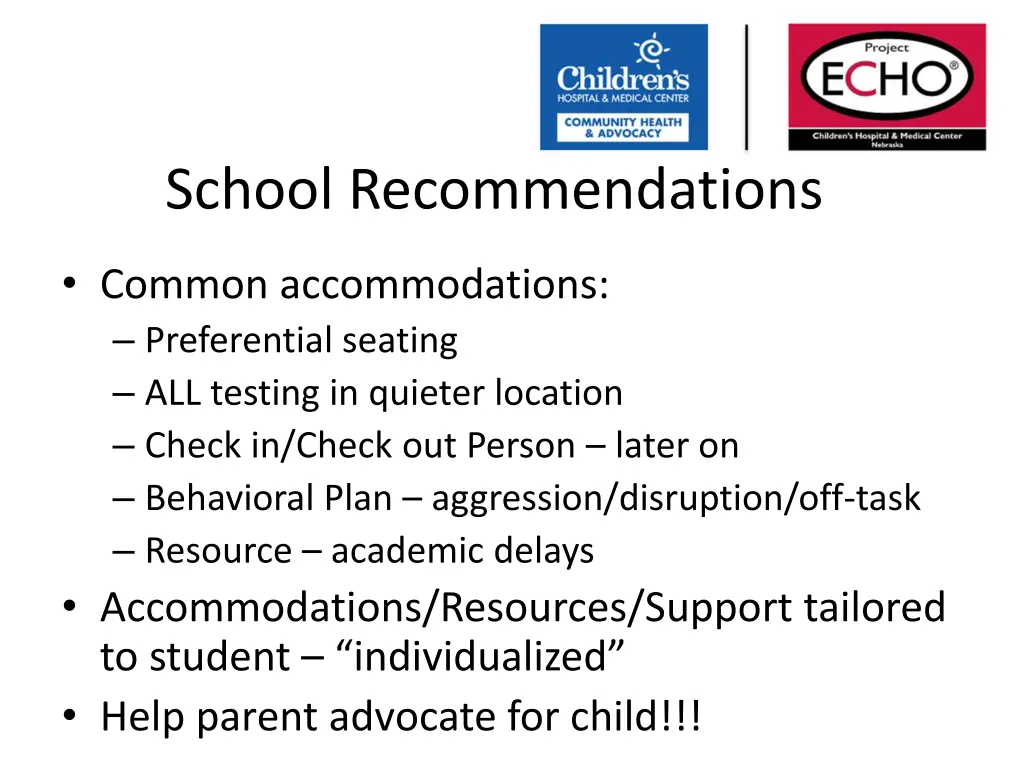 school recommendations 1