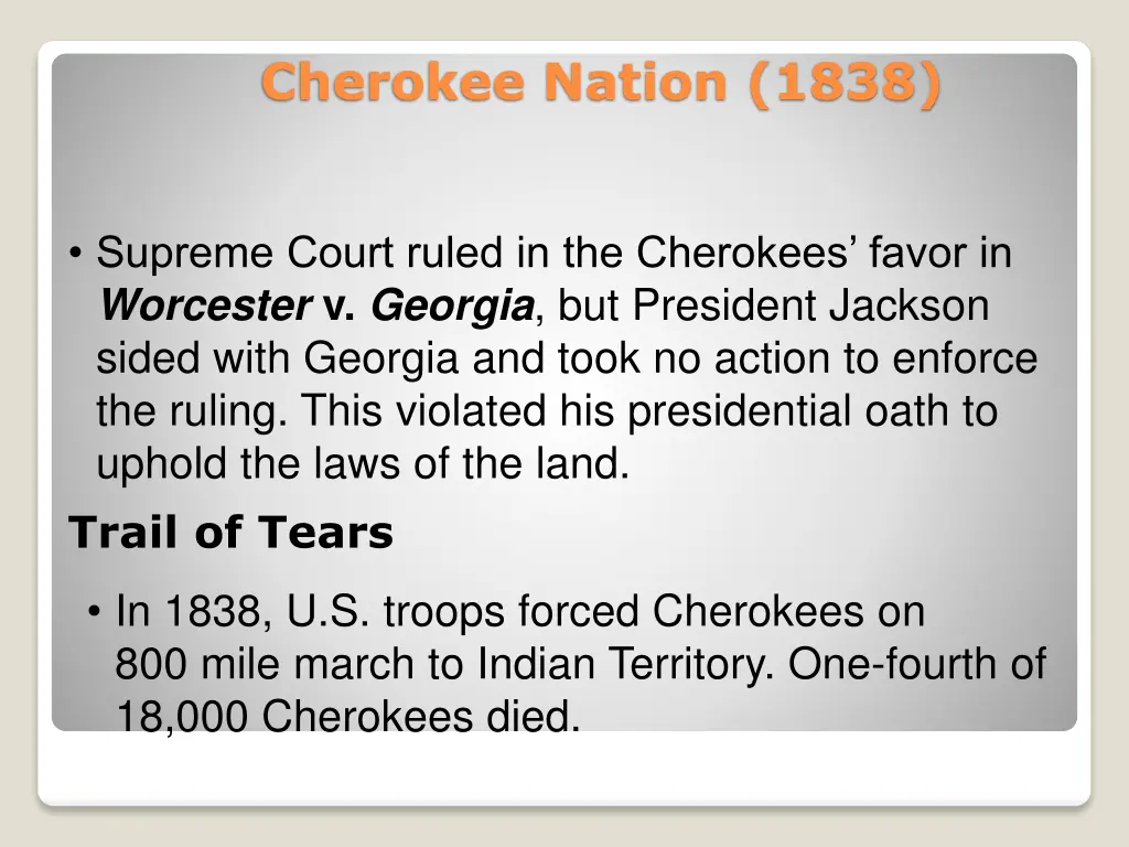 cherokee nation 1838