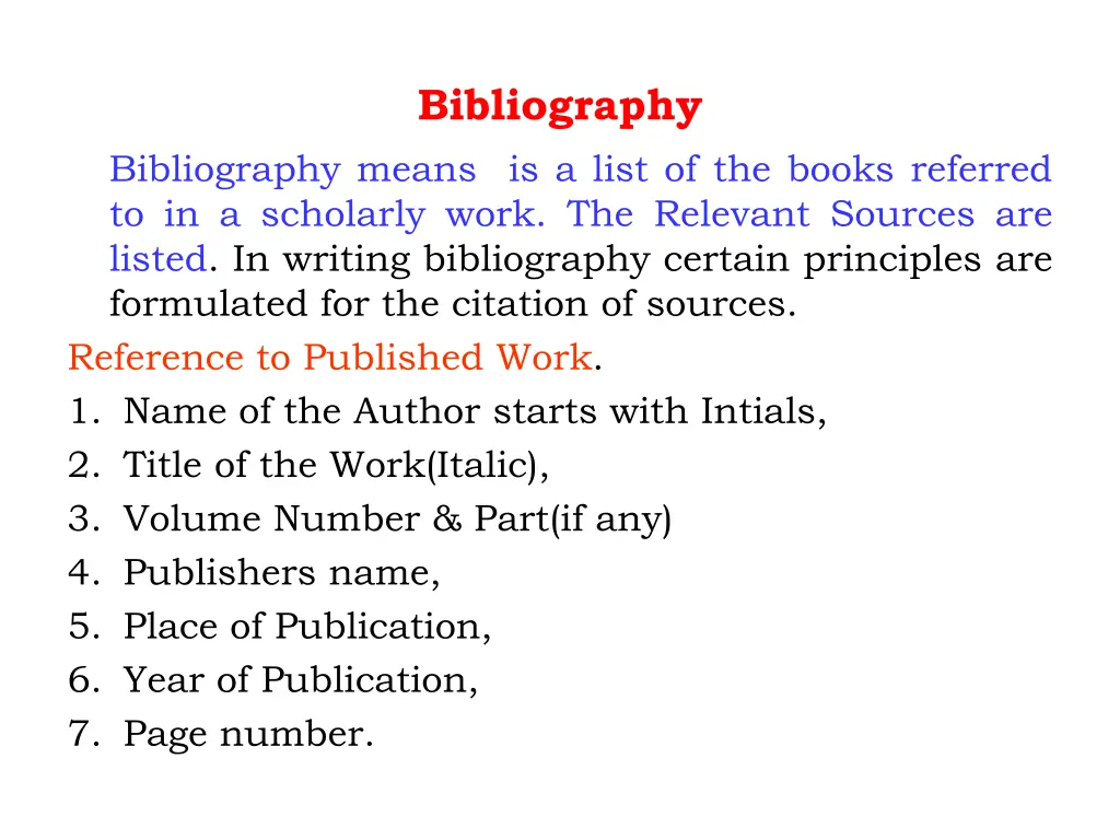 bibliography