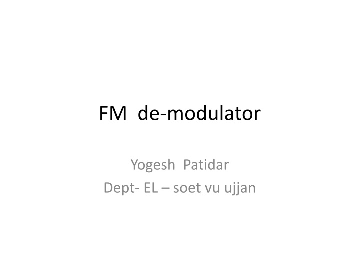 fm de modulator