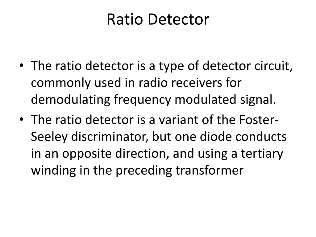 ratio detector