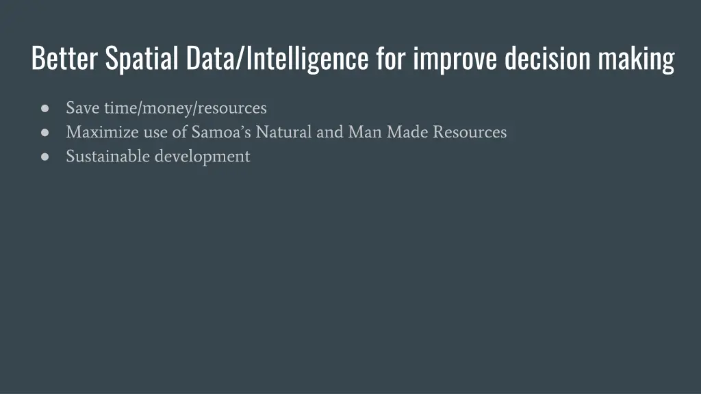 better spatial data intelligence for improve