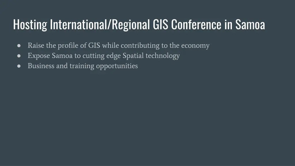 hosting international regional gis conference