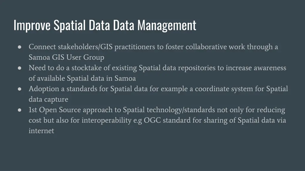 improve spatial data data management