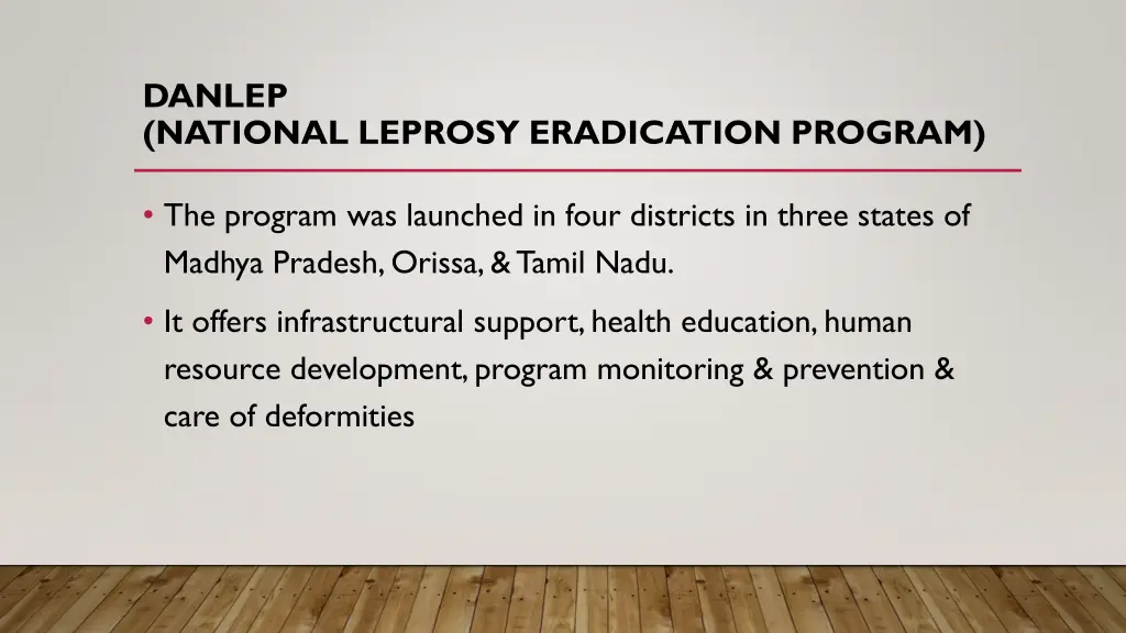 danlep national leprosy eradication program