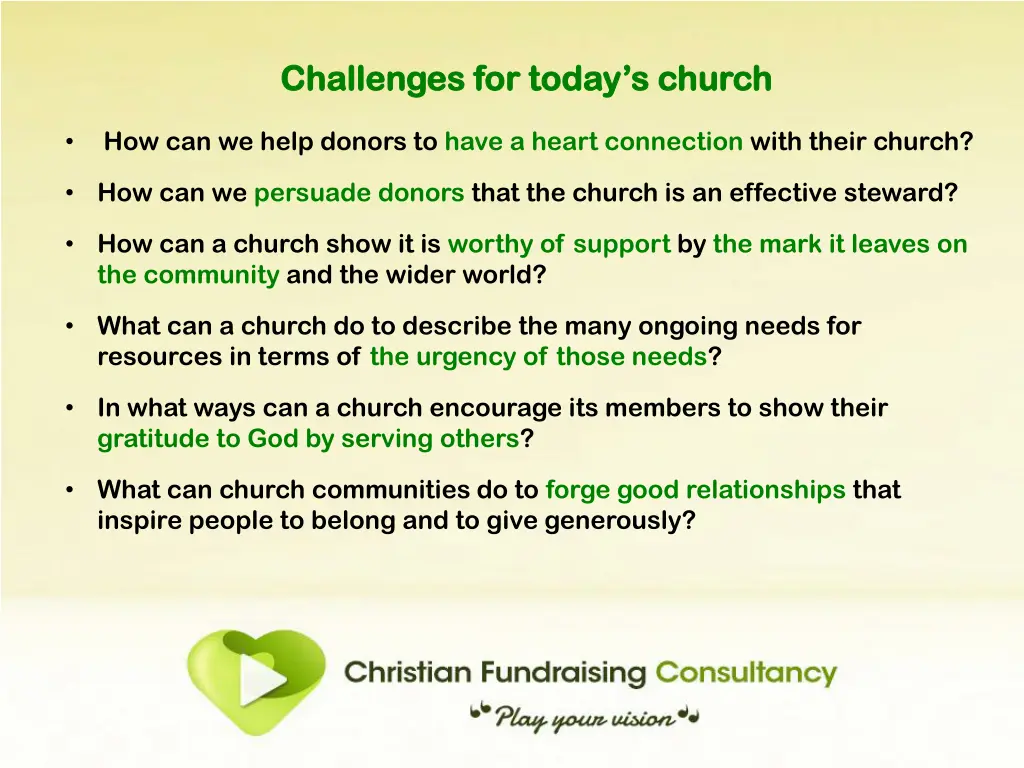 challenges for today s church challenges