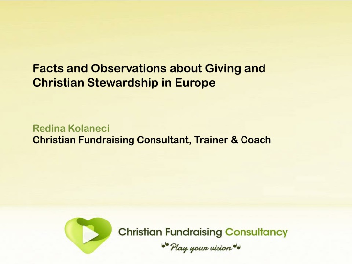 facts and observations about giving and christian