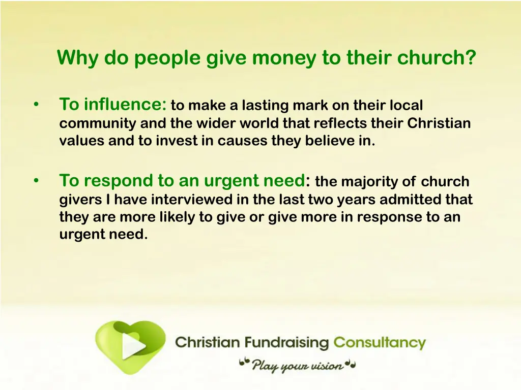 why do people give money to their church 1