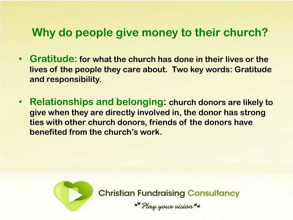 why do people give money to their church 2