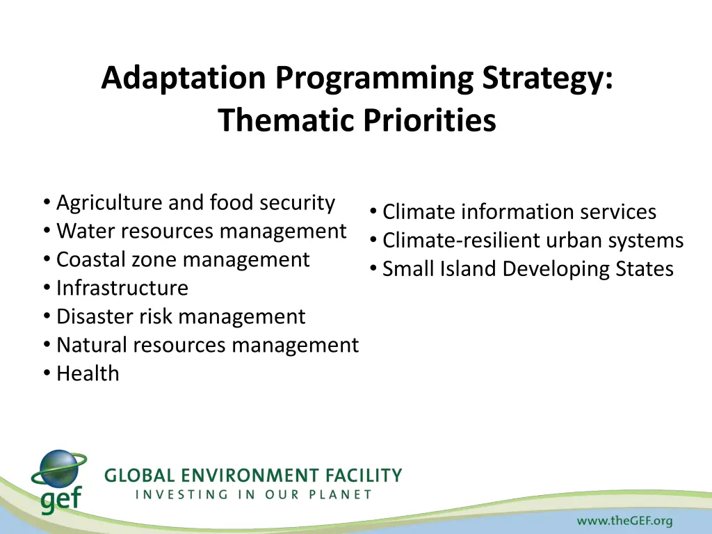 adaptation programming strategy thematic