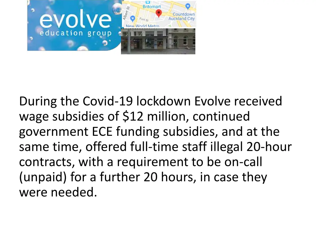 during the covid 19 lockdown evolve received wage