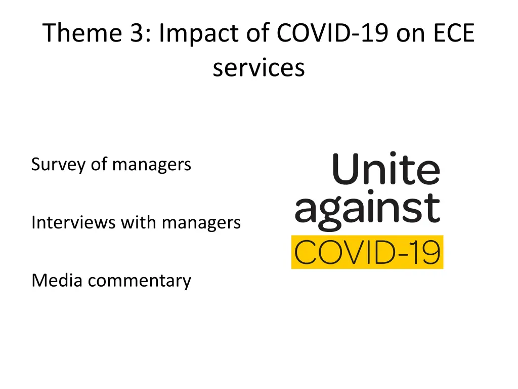 theme 3 impact of covid 19 on ece services