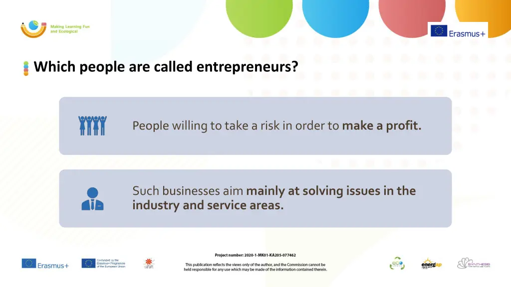 which people are called entrepreneurs