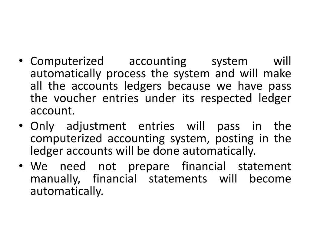 computerized automatically process the system