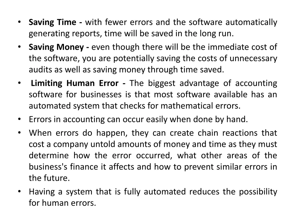 saving time with fewer errors and the software