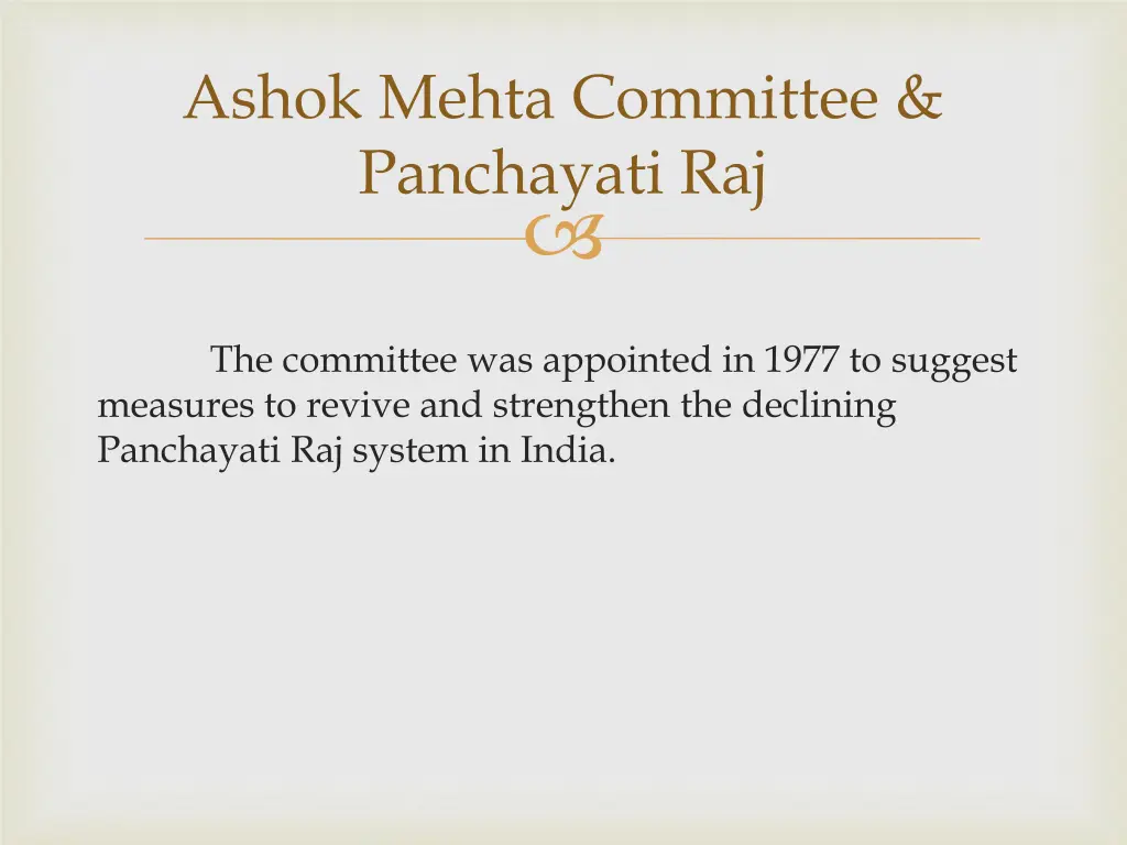 ashok mehta committee panchayati raj