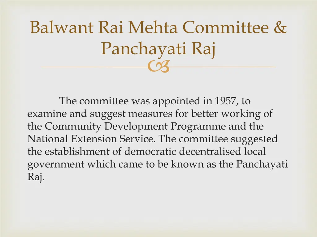 balwant rai mehta committee panchayati raj