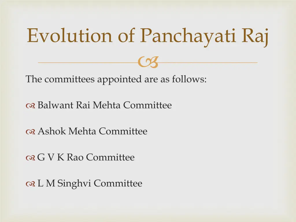 evolution of panchayati raj 1