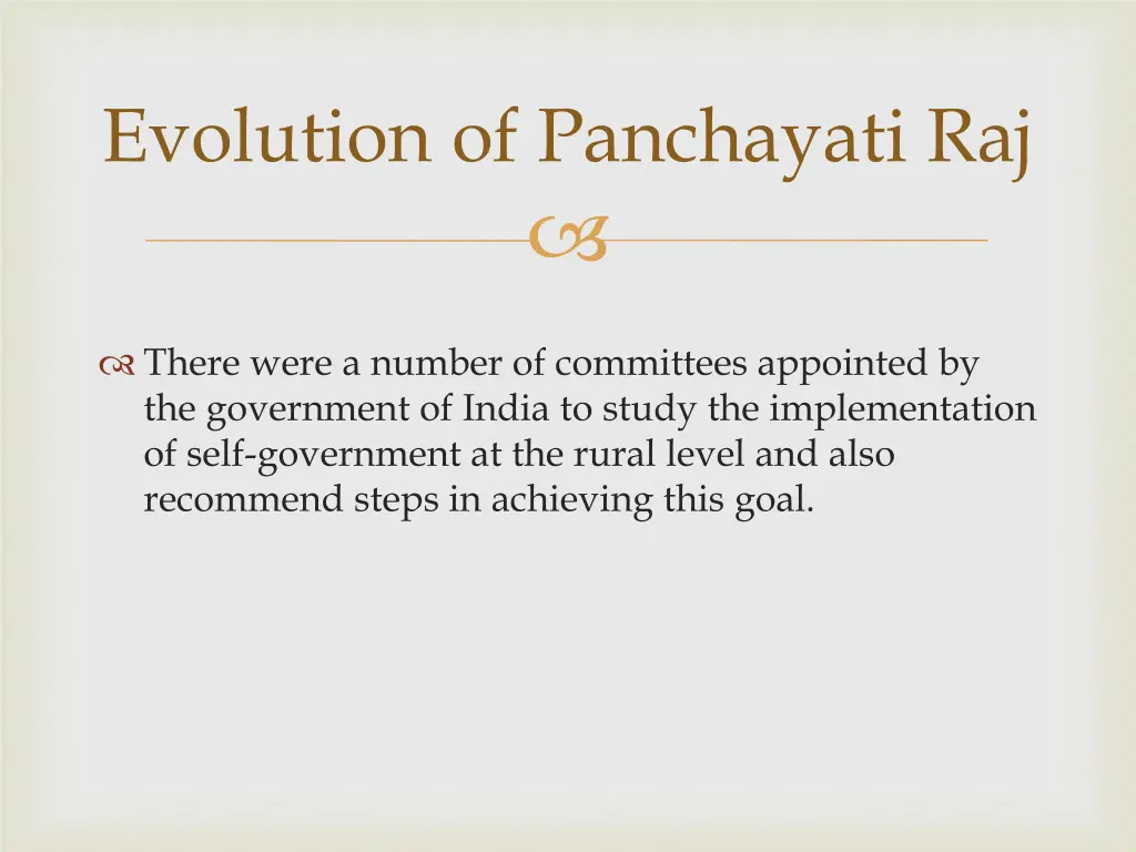 evolution of panchayati raj