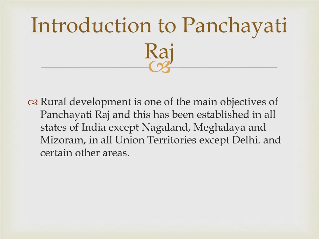 introduction to panchayati raj