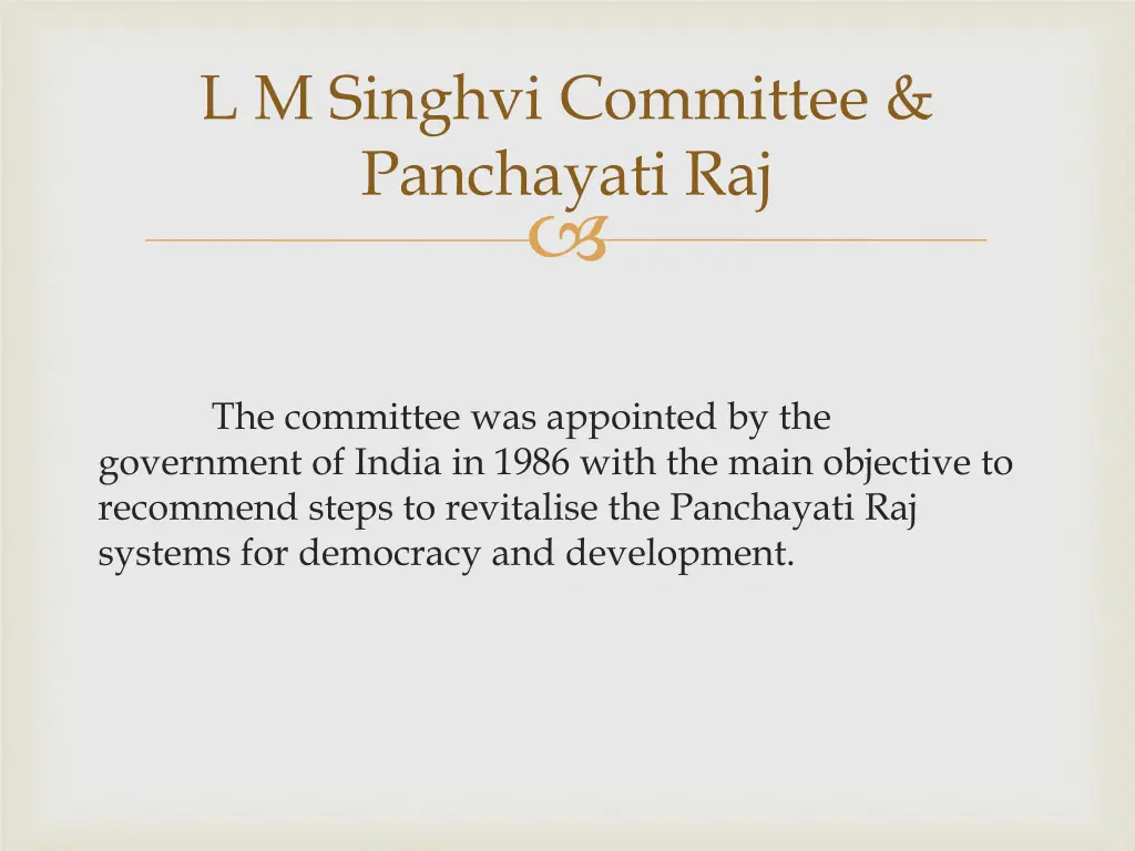 l m singhvi committee panchayati raj