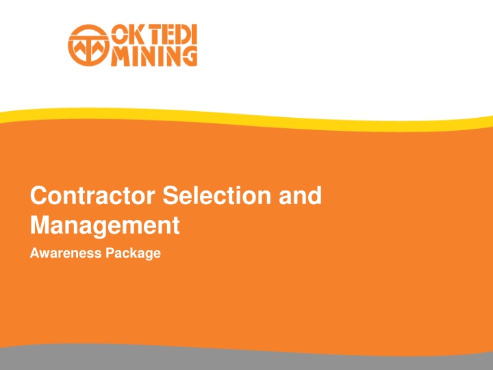 contractor selection and management awareness