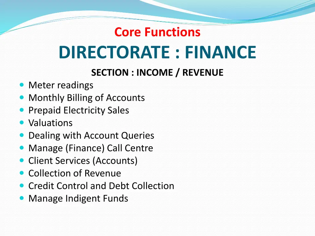 core functions 4