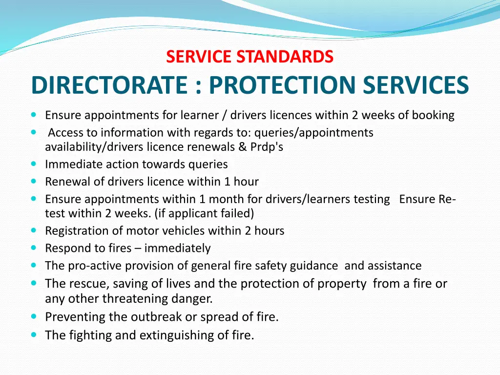 service standards 5