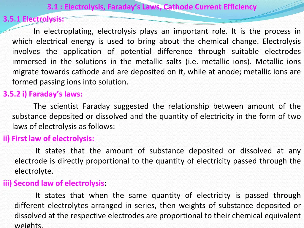 3 1 electrolysis faraday s laws cathode current