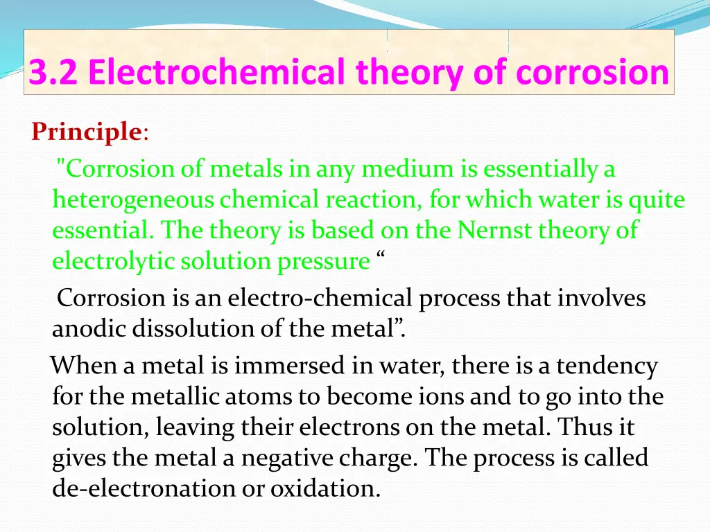 3 2 electrochemical theory of corrosion