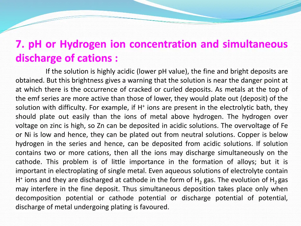 7 ph or hydrogen ion concentration