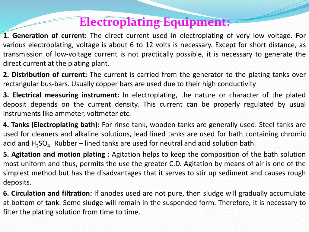 electroplating equipment