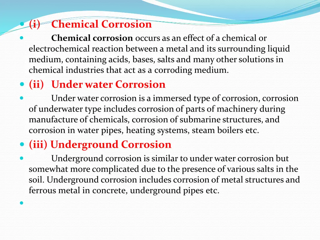 i chemical corrosion chemical corrosion occurs