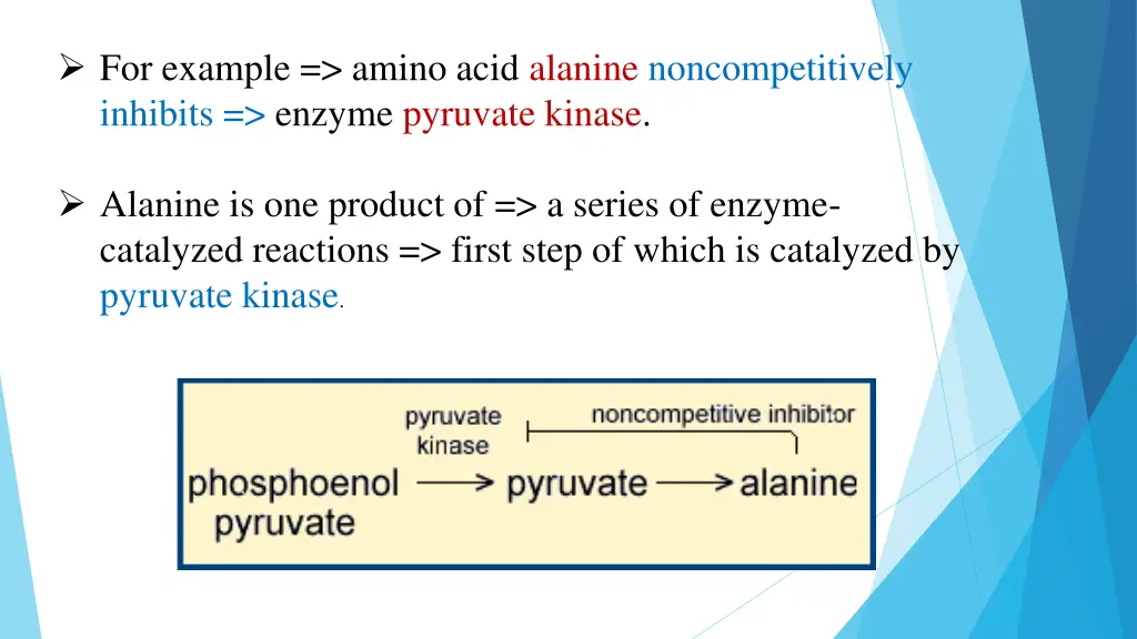 for example amino acid alanine noncompetitively