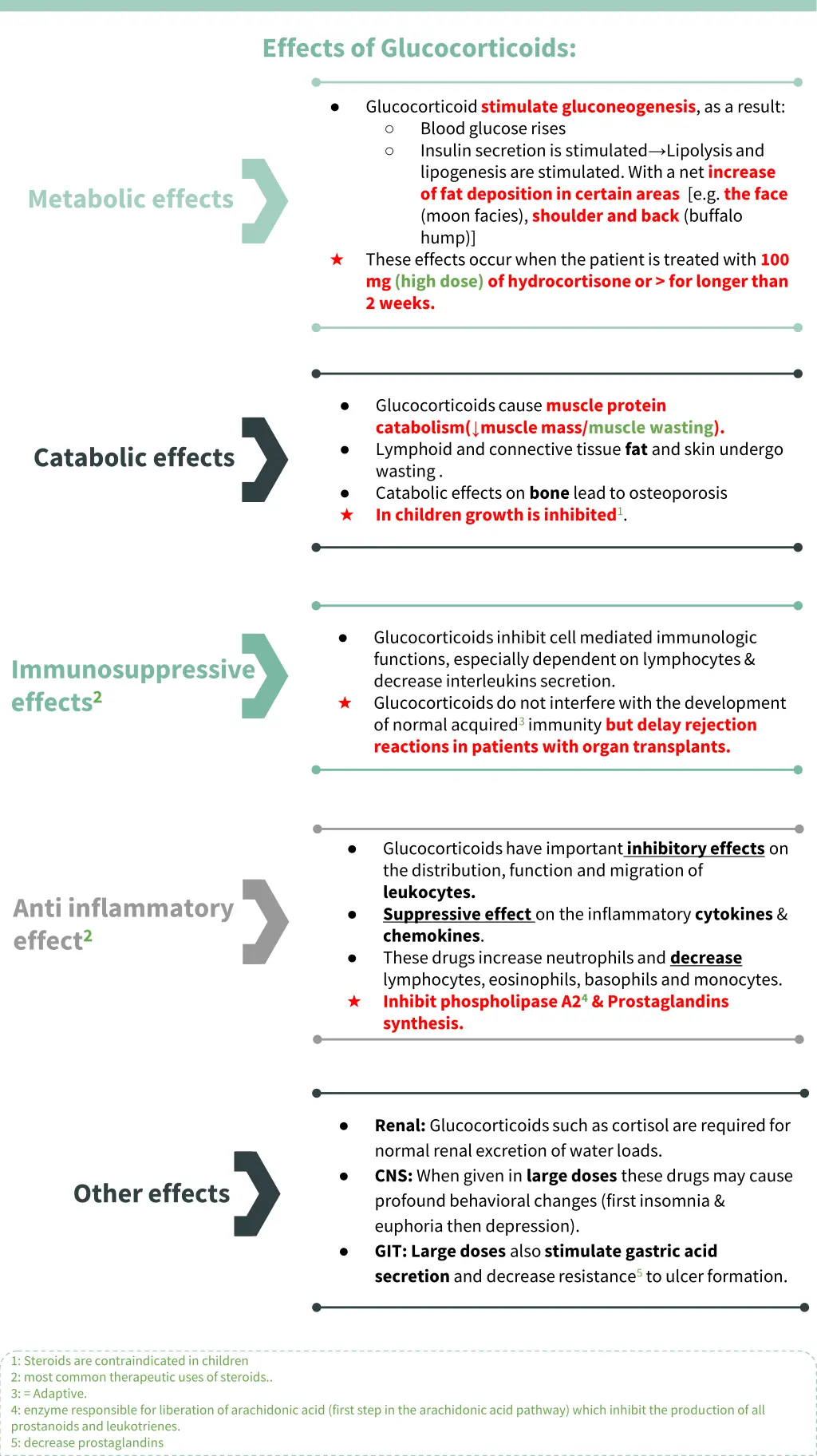 effects of glucocorticoids