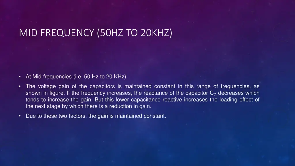 mid frequency 50hz to 20khz