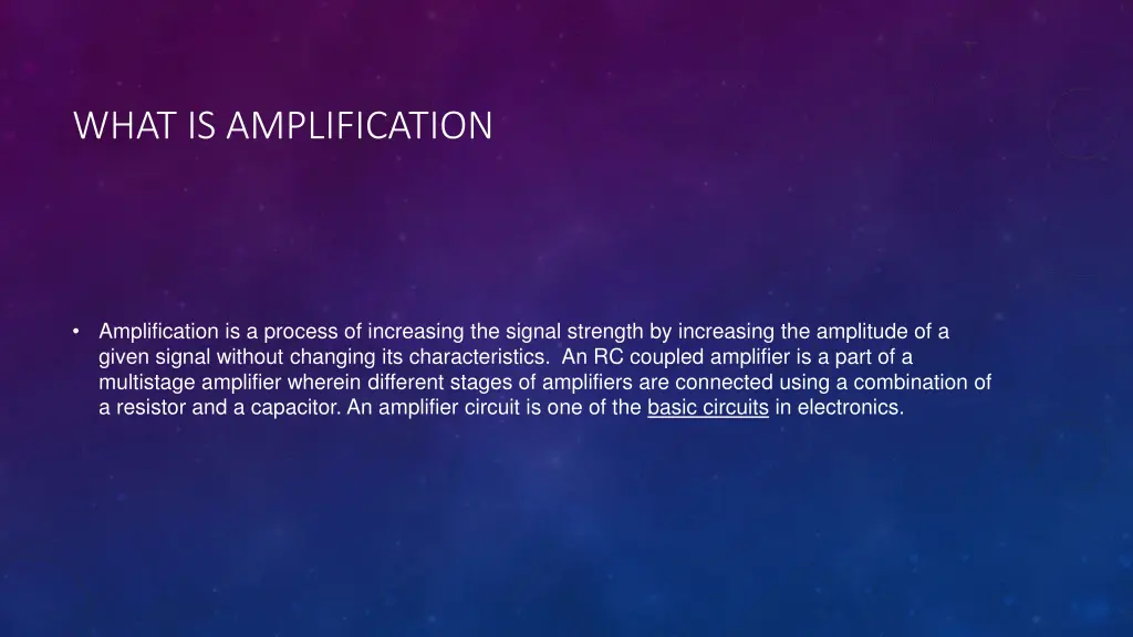 what is amplification