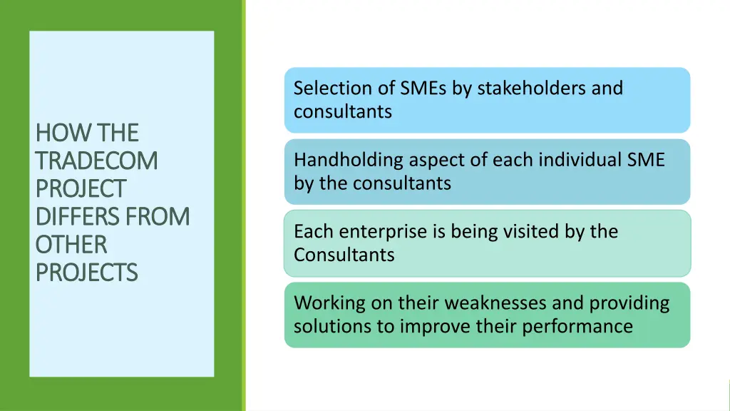 selection of smes by stakeholders and consultants