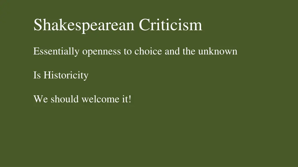 shakespearean criticism