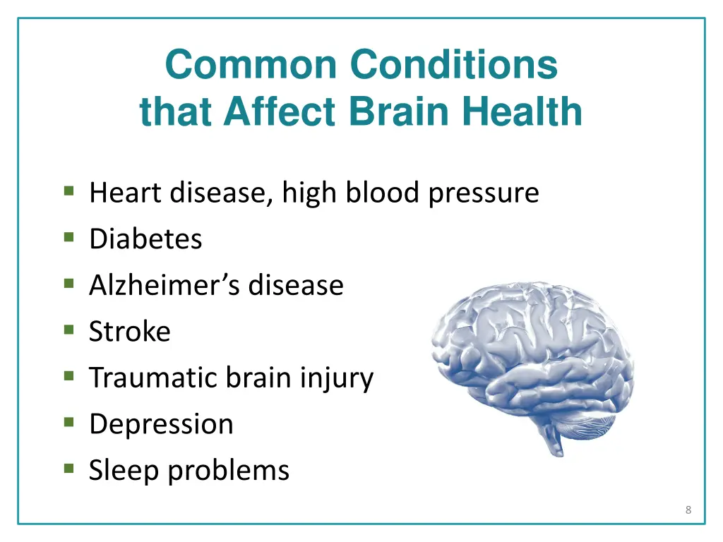 common conditions that affect brain health