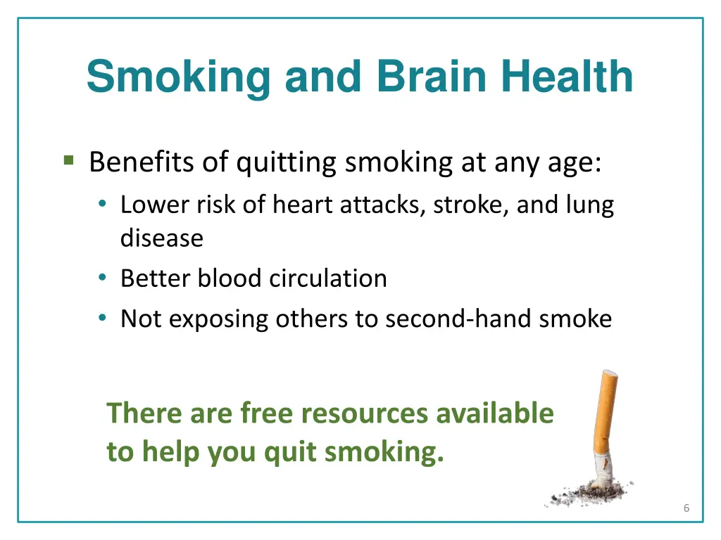 smoking and brain health